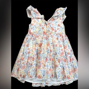 Girls Tommy Bahama Cap-Sleeve Floral Spring/Summer Button up Top Size 7